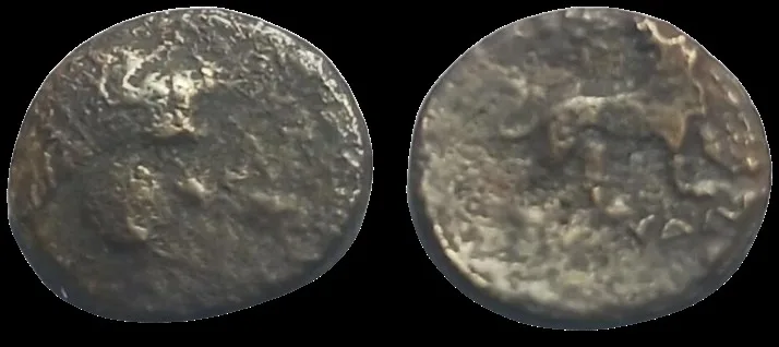 Ionia, Miletos 350- 325 BC, AE 10.5mm .70gm Apollo / Lion & star