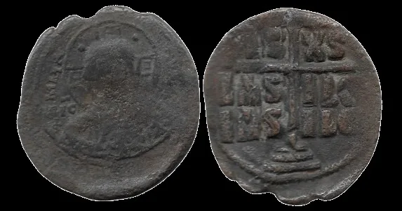 Romanus III. 1028-1034 AD. Class B anonymous AE 33mm 9.67gm follis, Constantinople.