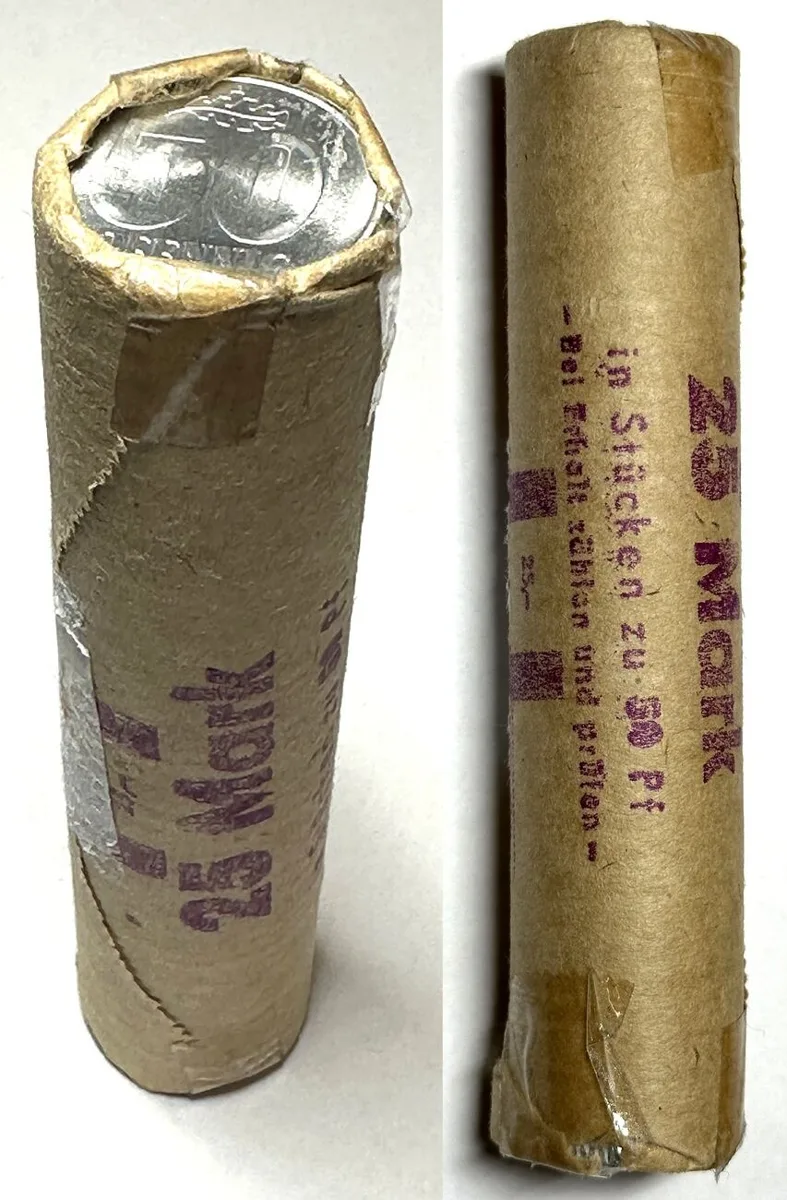 1982 GERMAN DEMOCRATIC REPUBLIC Coin roll 50 x 50 Pfennig 1982 BU