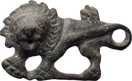 Roman Bronze Lion Fibula