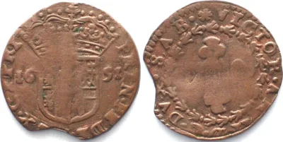 1691 Italy SAVOY 2-1/2 Soldi 1691 VITTORIO AMEDEO II billon VF+