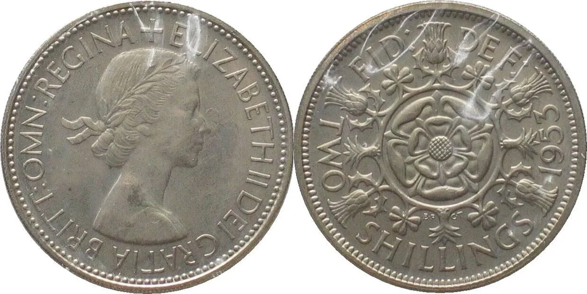 1953 GREAT BRITAIN 2 Shillings 1953 ELIZABETH II Proof from Coronation Set Proof