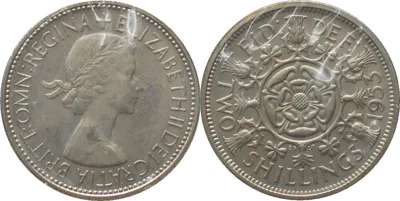 1953 GREAT BRITAIN 2 Shillings 1953 ELIZABETH II Proof from Coronation Set Proof