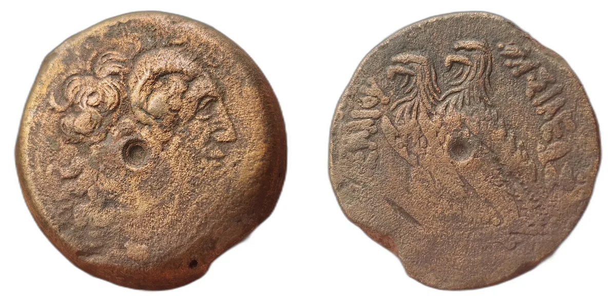 Ptolemy IX Soter II or Ptolemy X Alexander I - 37.53 g AE 35 - tentative