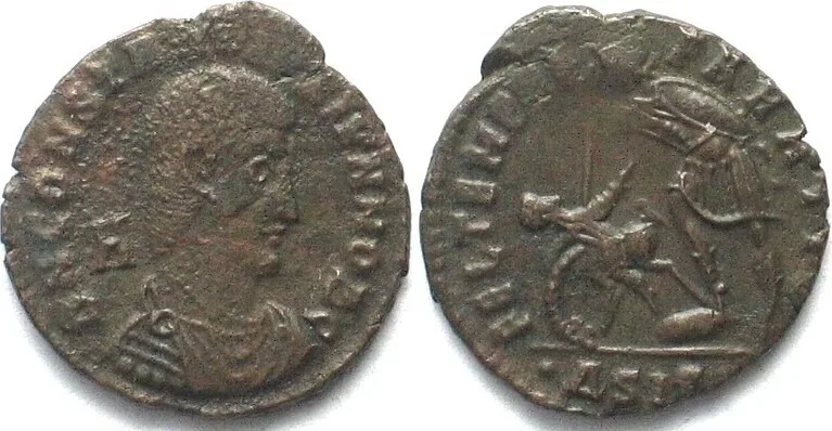 351-354 CONSTANTIUS GALLUS (351-354 AD). AE Maiorina, as caesar, FEL TEMP REPARATIO XF