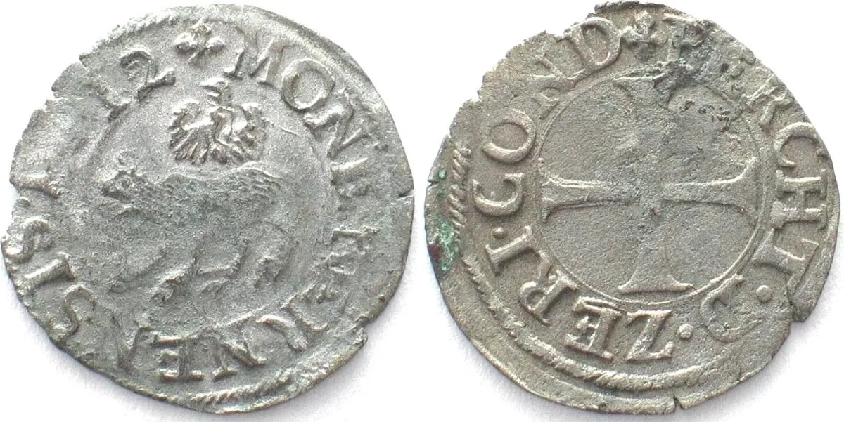1612 Swiss Cantons BERN Kreuzer 1612 billon SCARCE DATE! UNC/AU! UNC-/AU