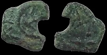 Odd shaped widow's mite Bilbical coin Judea Alexander Jannaeus 103-76BC