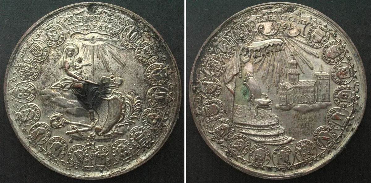 1761 HILDESHEIM, Bishopric. Medal 1761 SEDE VACANTE by J. Thiebaud, struck in copper UNC-