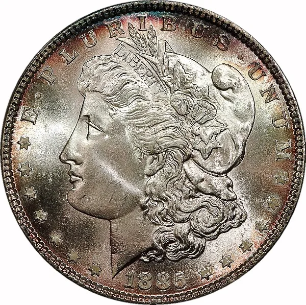 Morgan Dollar, 1885, $1, MS65+ , PCGS