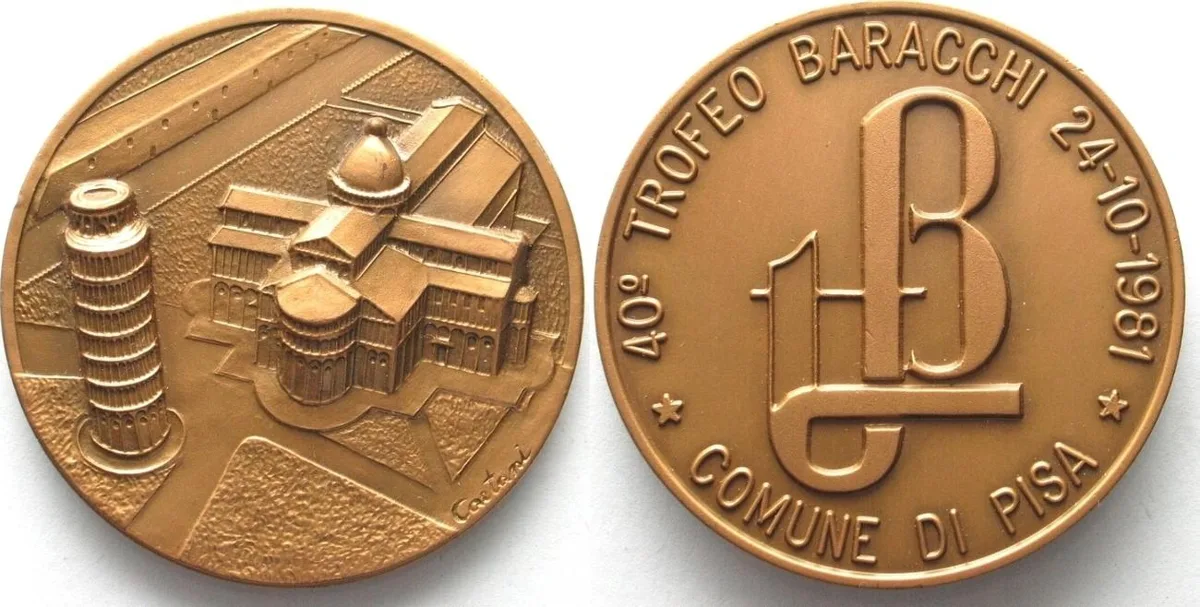 1981 PISA - 40TH TROFEO BARACCHI 1981 Participant medal bronze 50mm UNC