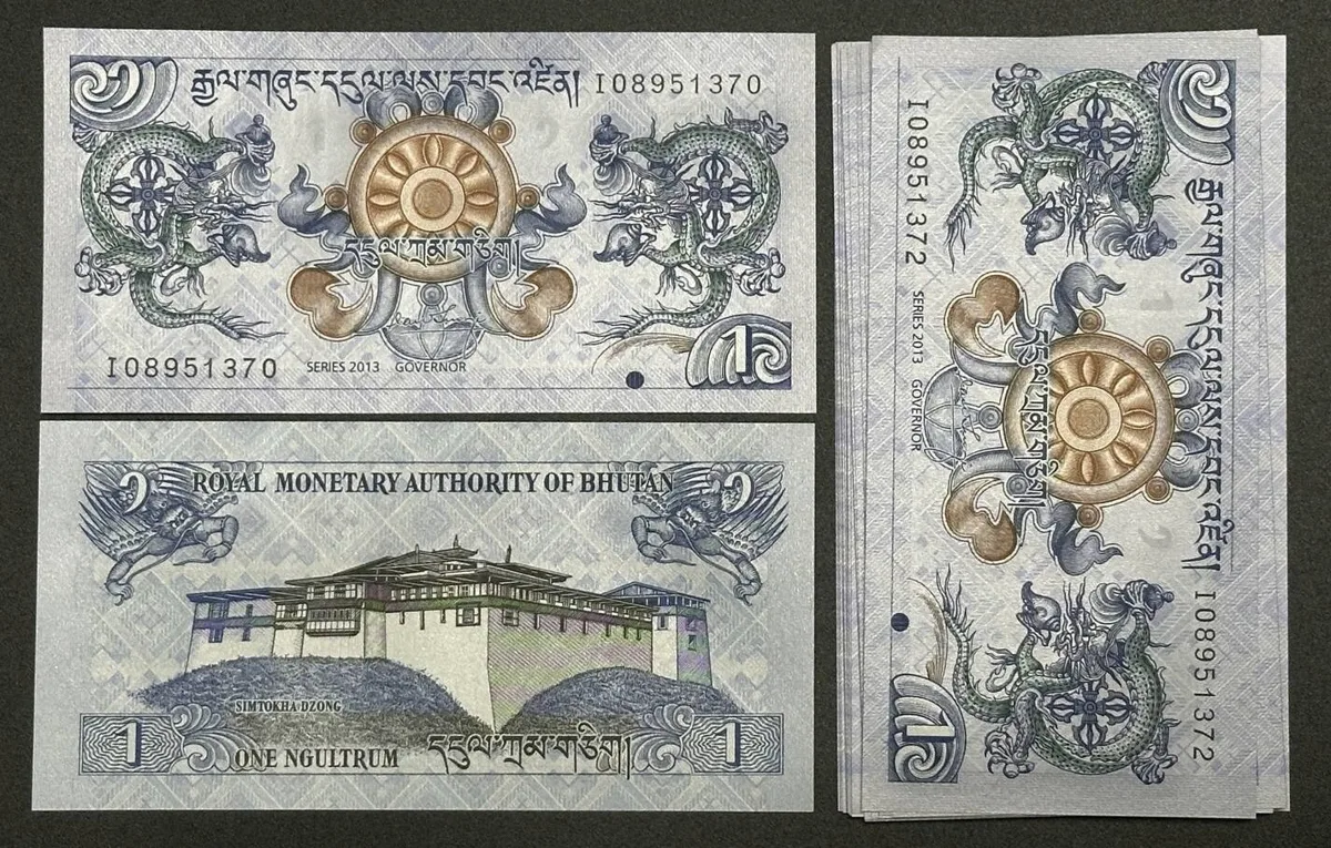 2013 BHUTAN 27 x 1 Ngultrum 2013 UNC, CONSECUTIVE SERIAL NUMBERS UNC