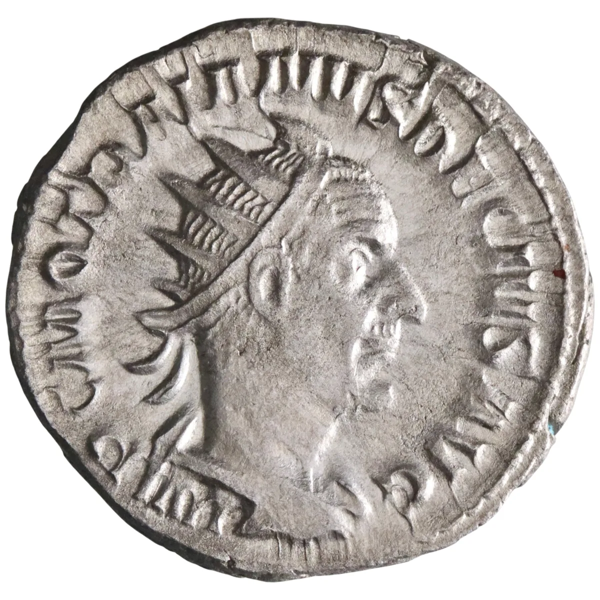 Roman: Trajan Decius (249-251), silver antoninianus (4.14g), Rome mint, 249-251 CE. Uberitas.