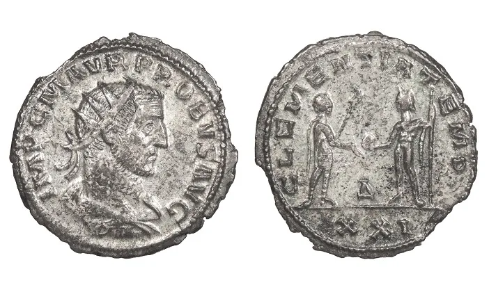 Probus 276-282 AD. (Struck 281 AD) Silvered Antoninianus 22mm 3.50gm, Siscia Mint, aEF