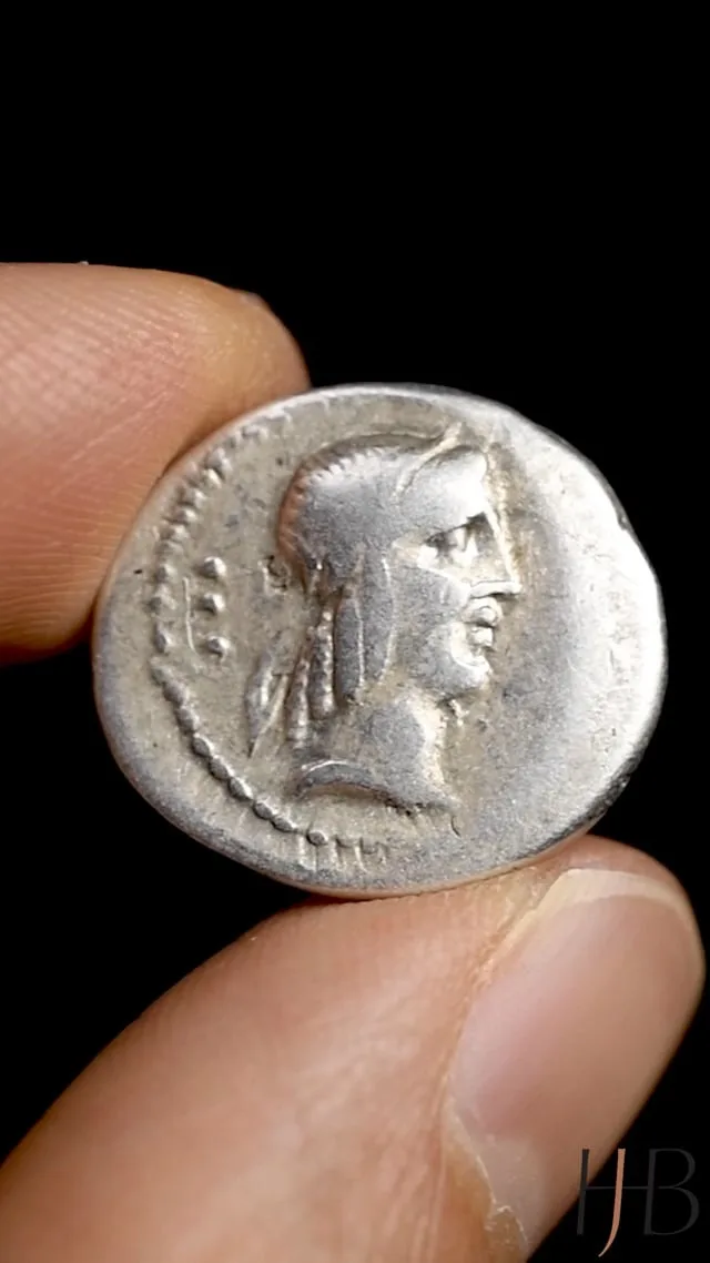 L. Calpurnius Piso Frugi. Denarius