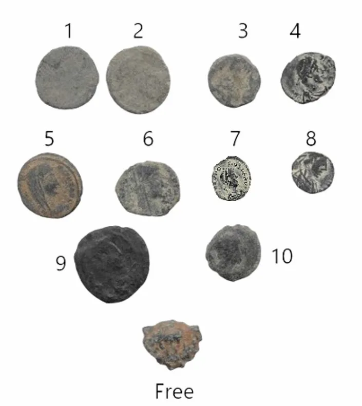 10 uncleaned Mix lot late Roman, Nabataean and Seleucid