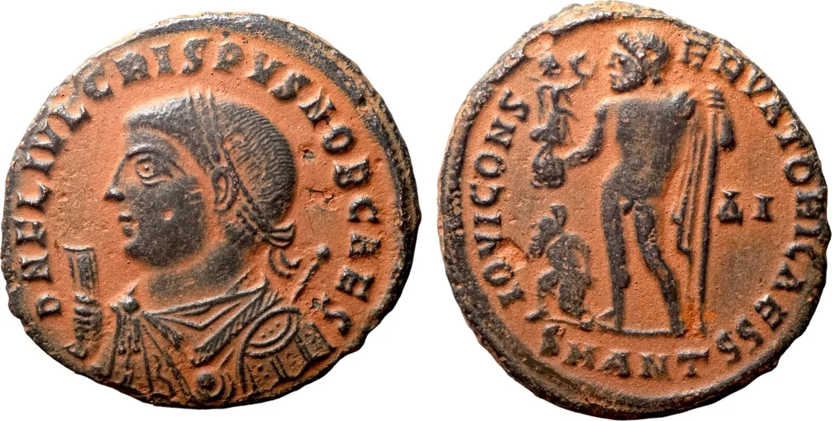 Crispus, Caesar (316-326 AD). Antioch. AE Follis (18 mm; 2,34 g)