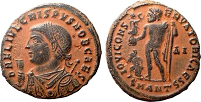 Crispus, Caesar (316-326 AD). Antioch. AE Follis (18 mm; 2,34 g)