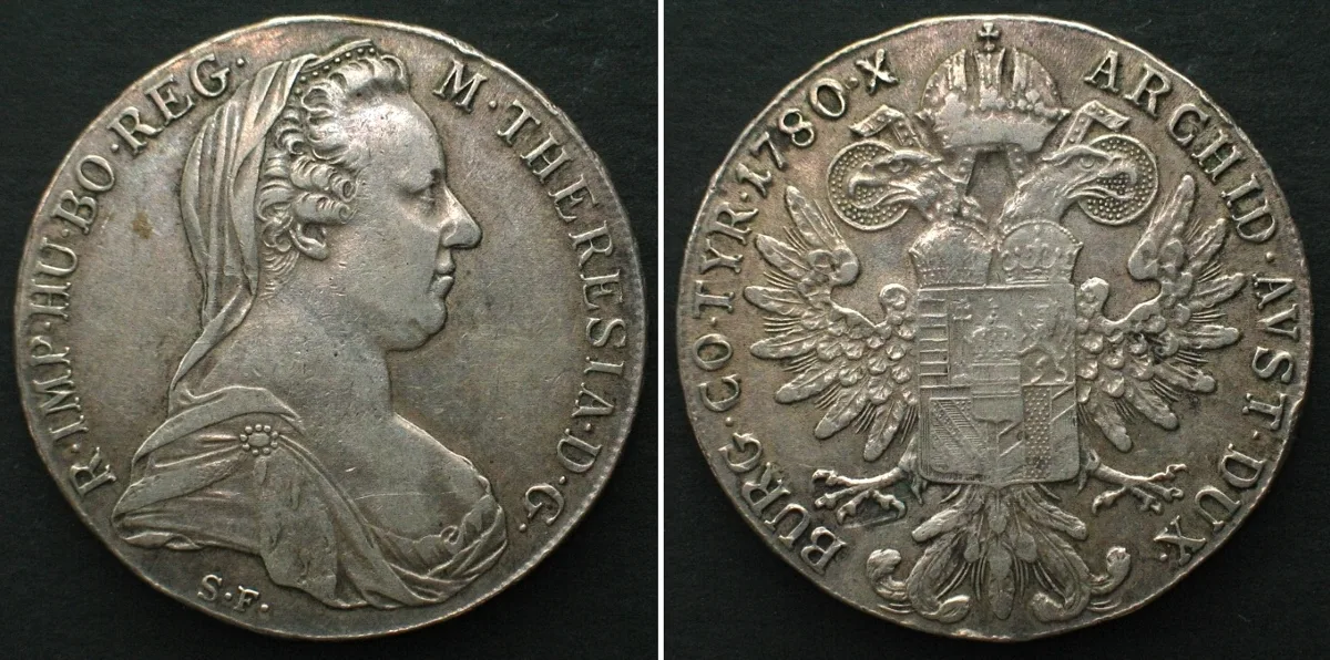 1780 AUSTRIA Maria Theresa Thaler 1780 Vienna mint (1890-1930) silver VF VF-EF