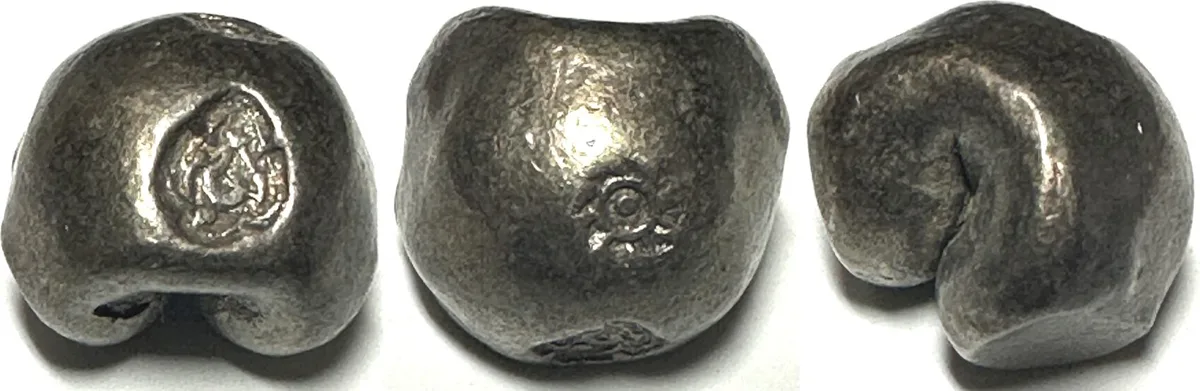 1782-1809 THAILAND 1 Baht, RAMA I (1782-1809), Unalom, Pot Duang Bullet Coin, silver, XF EF