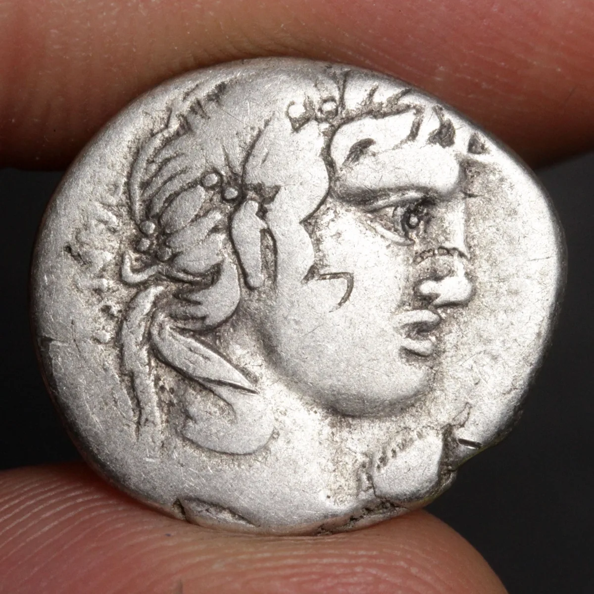 Roman Republic Silver AR Denarius 90BC C. Vibius Pansa - Apollo/Minerva