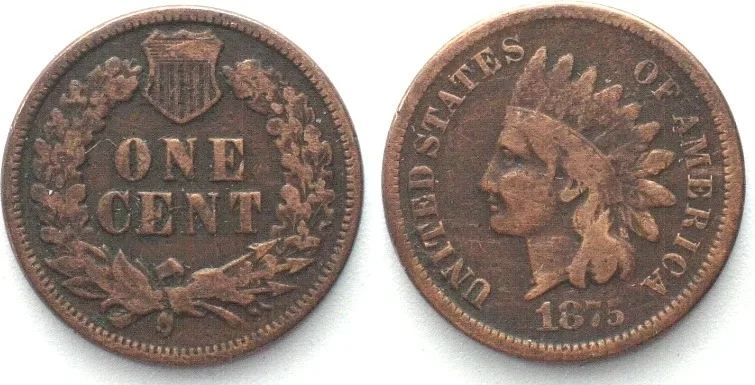 1869 USA Indian Head Small Cent 1869 VF- (US: VG)