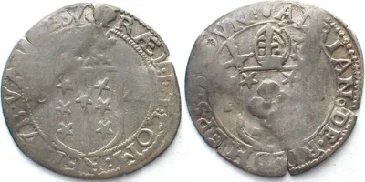 1644 Swiss SITTEN Batzen 1644 ADRIAN III v. RIEDMATTEN billon VF