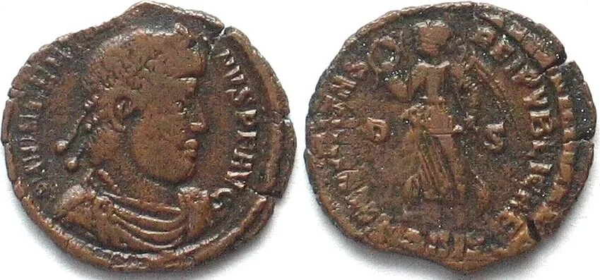 367 VALENTINIAN I (364-375 AD). AE Nummus, 367, ASISC, Siscia mint VF