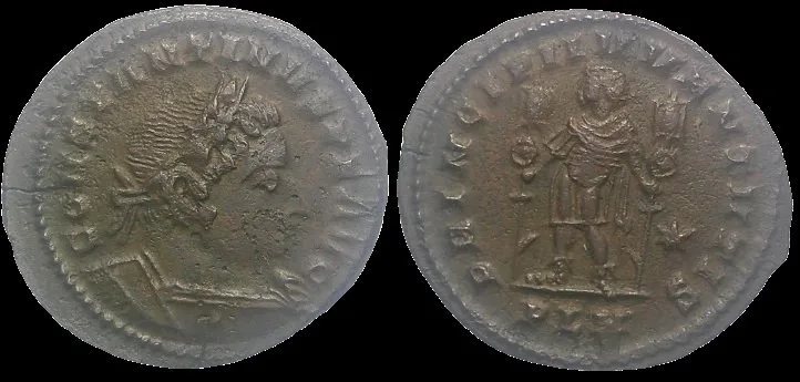 Roman Constantine I the Great. 307-337 AD (Struck 310 & 312 AD) AE 22mm, 4.06gm Follis. Londinum mint. Brown patina. Very Fine