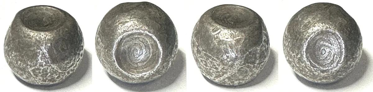 1700 NORTH BORNEO SULTANATE. Iron Bullet Money about 1700, large denomination RARE! F-VF