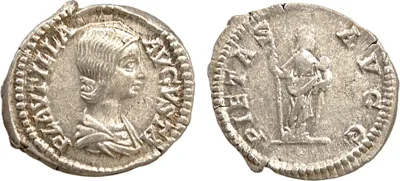 Plautilla AD 202-205. Rome Denarius AR