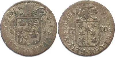 1710 Swiss Cantons VALAIS Sitten Batzen 1710 FRANZ JOSEPH SUPERSAXO billon VF