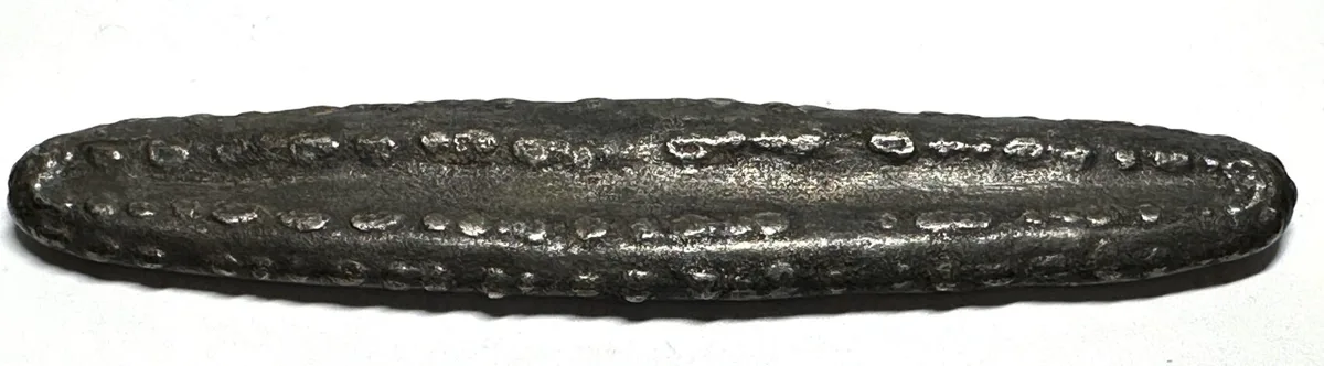 1591-1707 LAOS. Lanchang (1591-1707) Silver 2 Tamlung, Tiger Tongue Hoi Money, VF