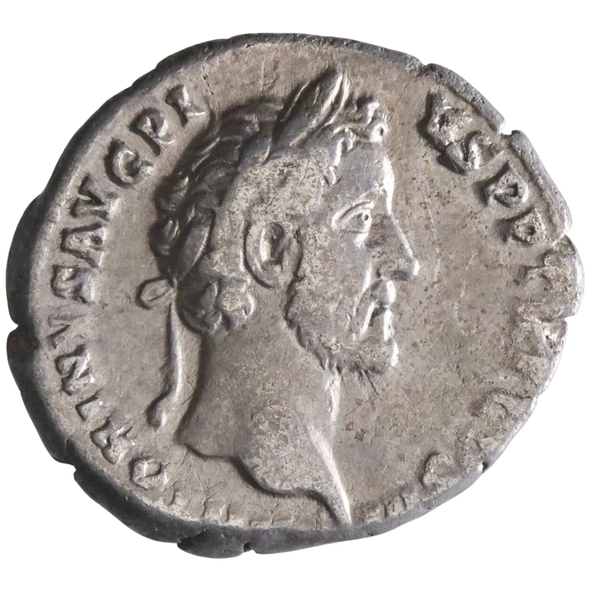 Roman: Antoninus Pius (138-161), silver denarius (3.23g), Rome mint, 140-143 CE. Aequitas.