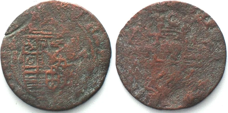 1641 AUSTRIAN NL - RECKHEIM Liard 1641 FERDINAND of ASPERMONT-LYNDEN copper RARE! F