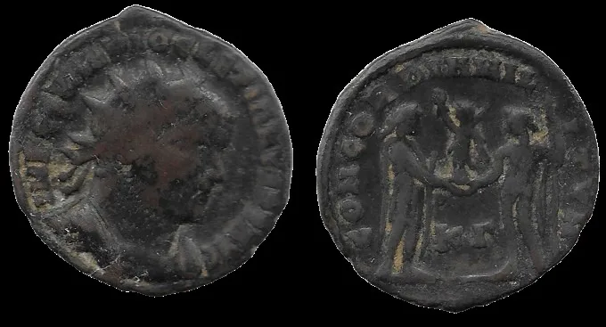 Diocletian Cyzicus, AE, Cyzicus. 19mm 2.64, Struck 295-299 AD. Rated C2