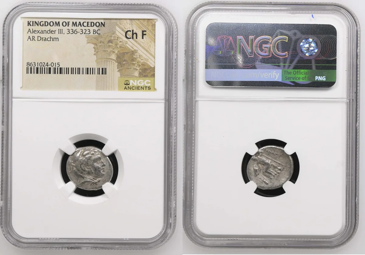 Drachm 336-323 BC Alexander III (the Great) Ch F