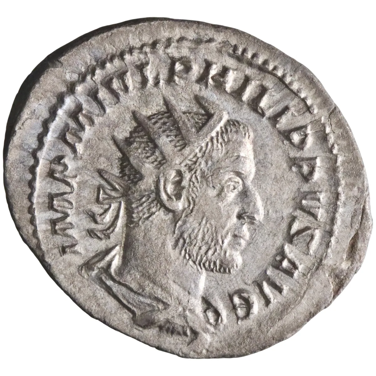 Roman: Philip I "the Arab" (244-249), silver antoninianus (3.23g), Rome mint, 246 CE. Felicitas.