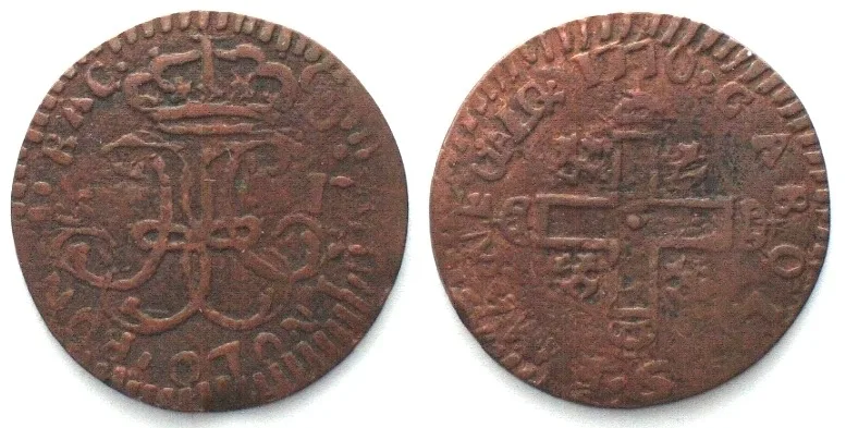 1770 Italy SARDINIA Soldo 1770 CARLO EMANUELE IV - CONTEMPORARY COUNTERFEIT VF