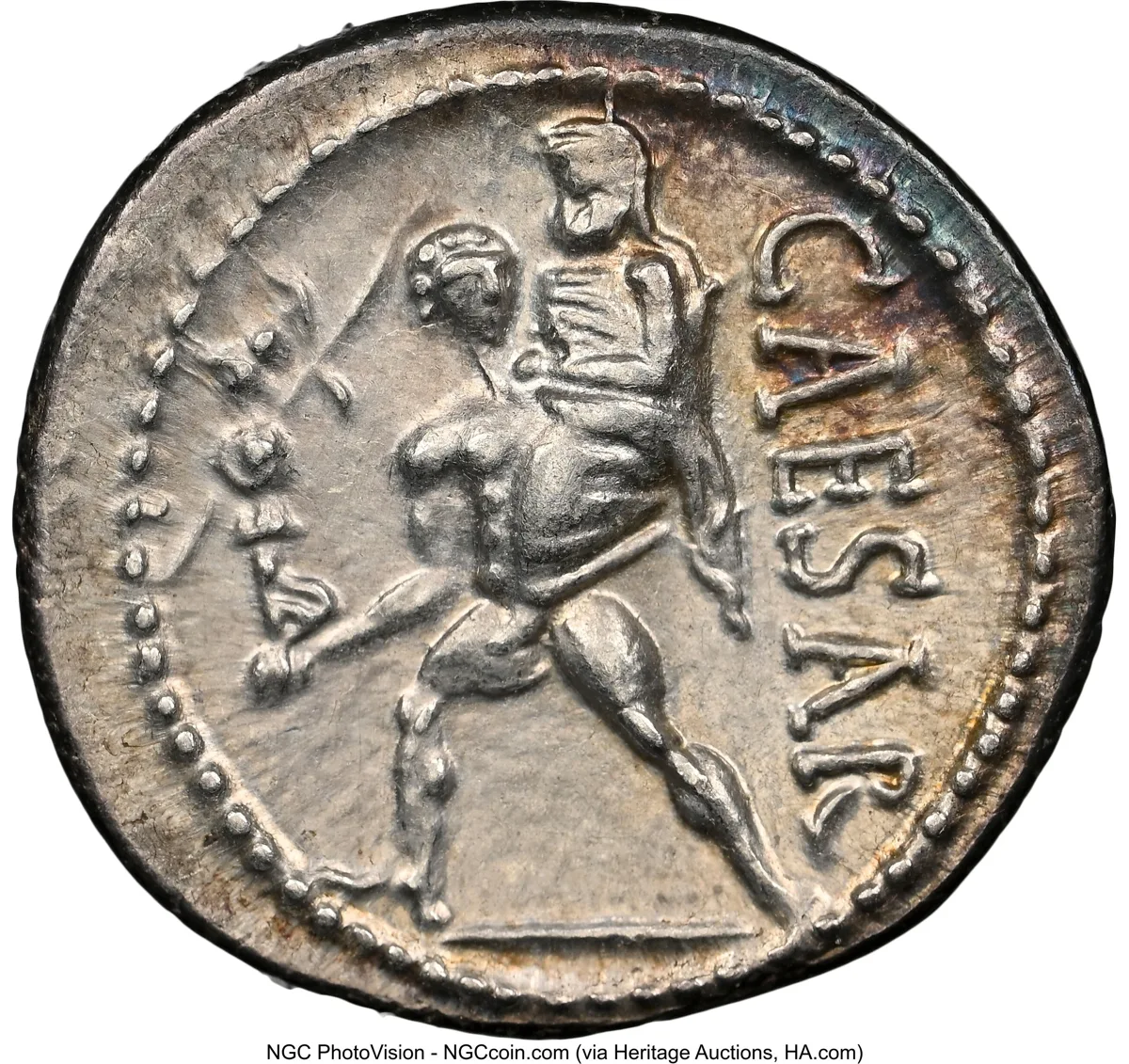 Julius Caesar, as Dictator (49-44 BC). NGC Certified.