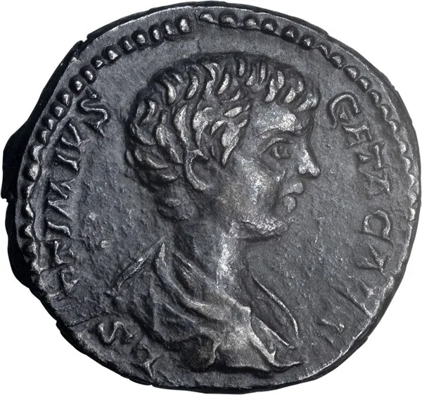 Geta as Caesar. Denarius