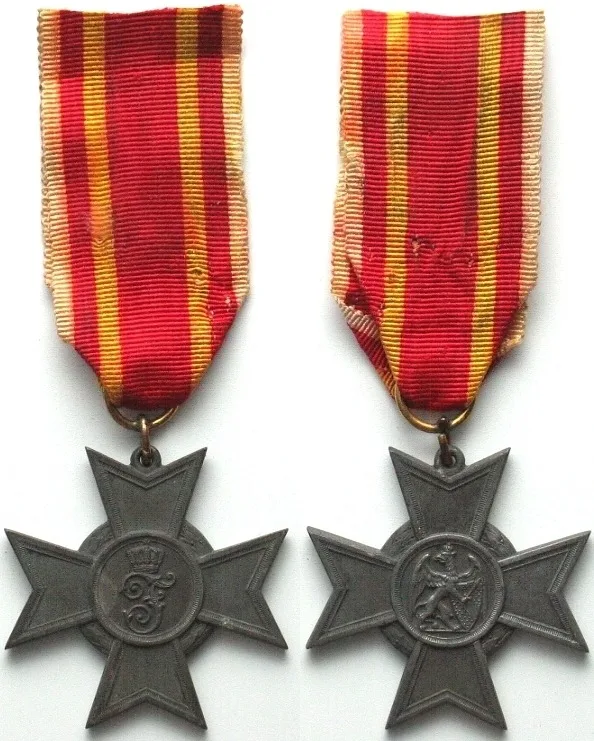 1916 BADEN. War Merit Cross 1916, zinc AU