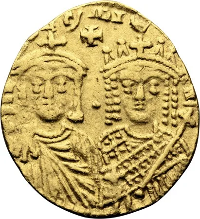 Constantine VI and Irene with Leo III-IV and Constantine V. Solidus