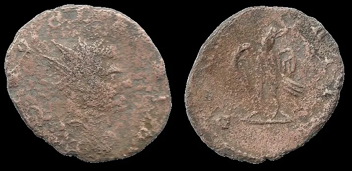 Divo Claudius II Gothicus (died AD 270) Æ 20mm 2.0gm, Antoninianus / Eagle,- Rome