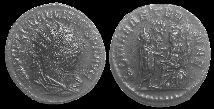 Gallienus 253-268 AD (Struck 258-259 AD) BI 20.3mm 3.60gm Antoninianus, Samosata mint.