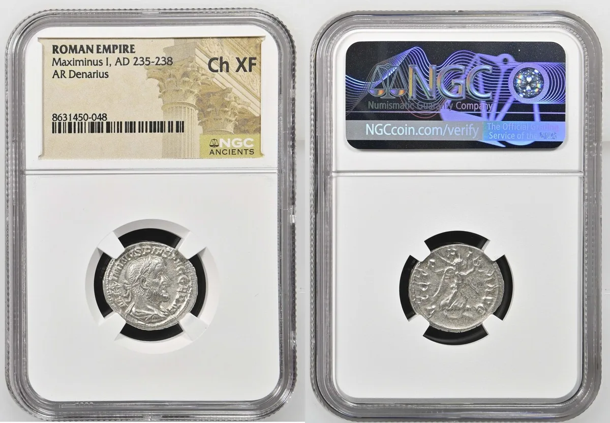 Denarius 235-238 AD Maximinus I Ch XF