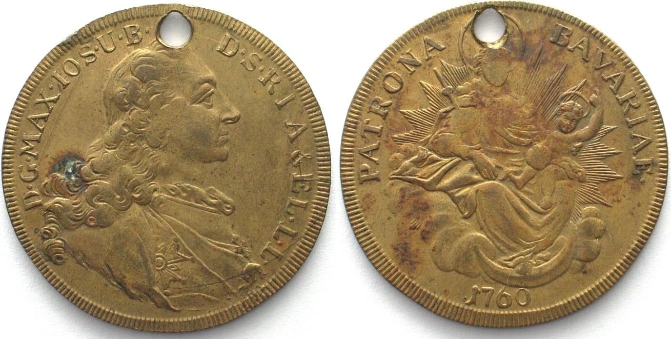 1760 BAVARIA Thaler 1760 Copy by Lauer Nuremberg c.1890 EF