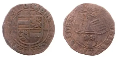 LOW COUNTRIES, Luik (Liège). George of Austria. Prince-bishop, 1544-1557. Æ Brûlé de 4 sols. Dated 1546.