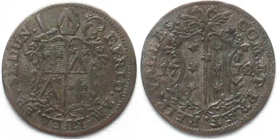 1778 VALAIS Bishopric SITTEN Batzen 1778 FRANZ FRIEDR. AMBUEL billon aXF! EF-