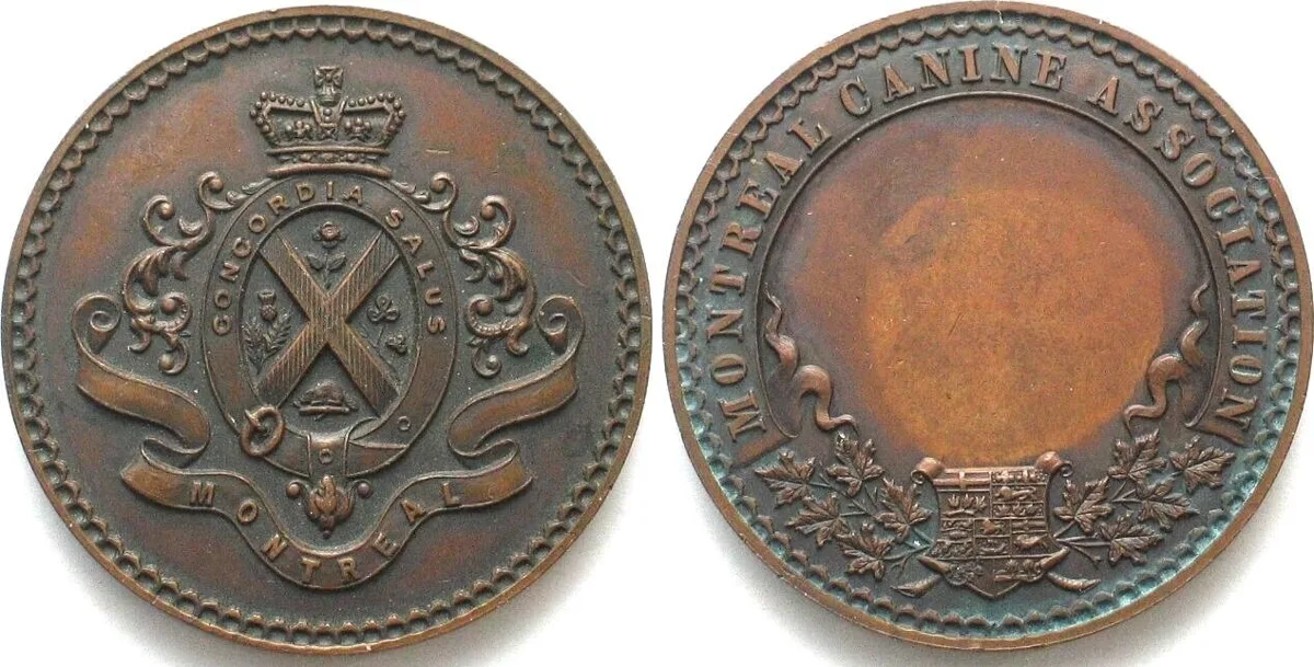 1900 MONTREAL CANINE ASSOCIATION Medal ND (about 1900) bronze 45mm UNC-