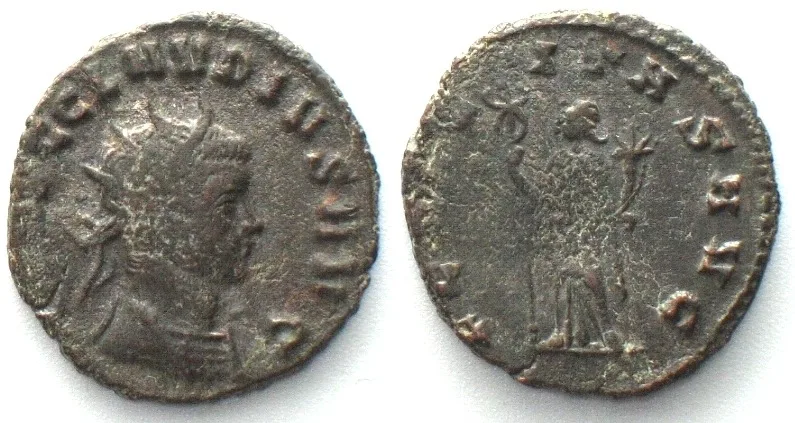 268-270 CLAUDIUS II Gothicus (268-270 AD). AE Antoninianus, Rome mint, FELICITAS AVG, AU
